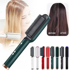 909 Hair Straightener Brush – Electric Straightening Comb (6 Heating Modes)