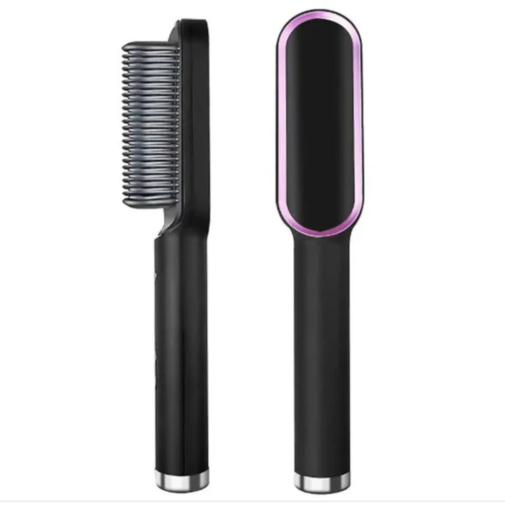 909 Hair Straightener Brush – Electric Straightening Comb (6 Heating Modes)