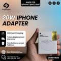 Apple 20W USB-C Adaptor - 0 to 80% in 60 Mints - Fast & Efficient Charging