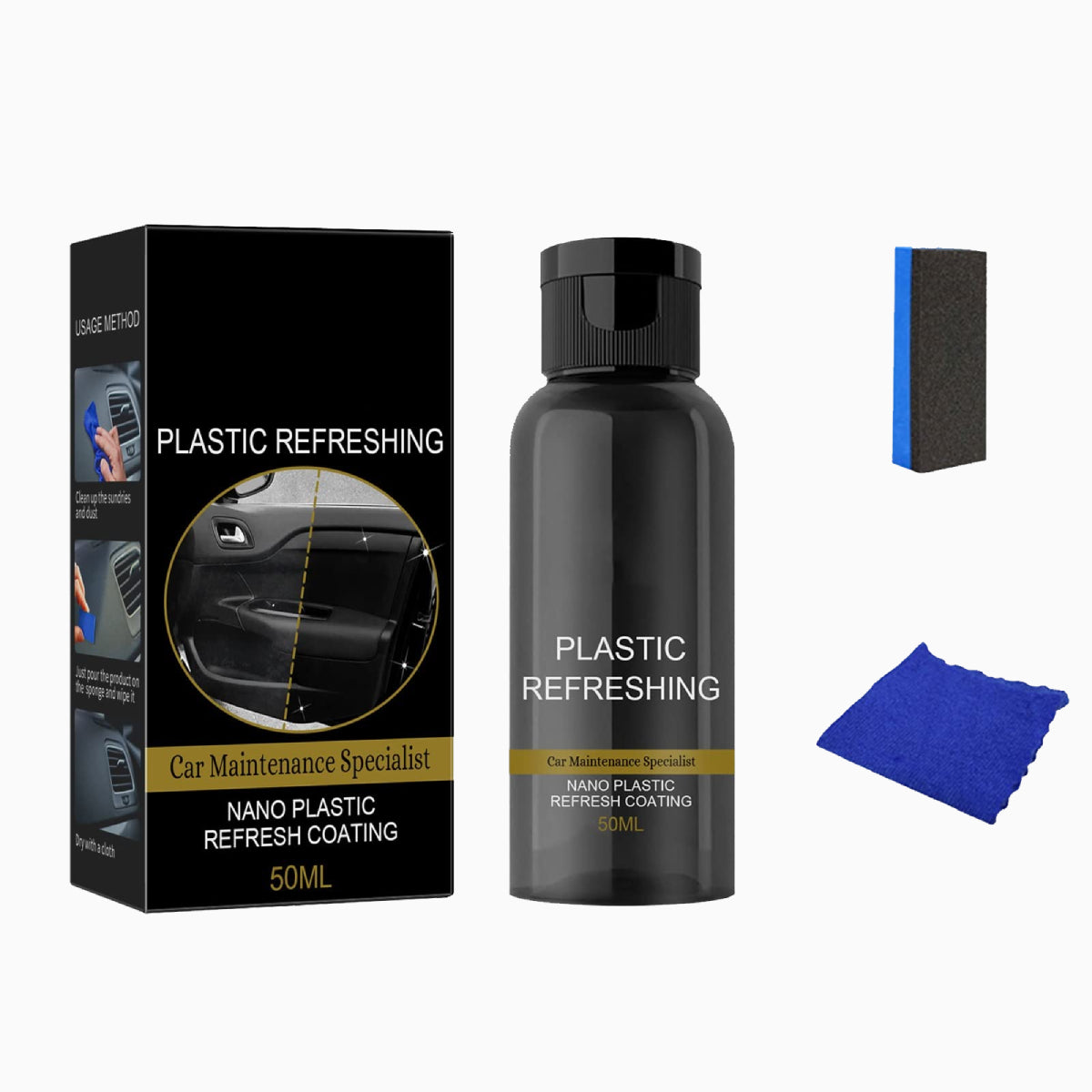 Ouhoe Plastic Refreshing Nano Coating – Car Interior & Exterior Restorer