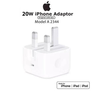 Original 20W PD Charger Type C Adapter - 3PIN US Plug Fast iPhone Charger Only Adopter 20W Supported